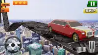 लिमोजिन कार ड्राइविंग: असंभव स्टंट कार रेसिंग Screen Shot 4