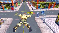 Super Iron Robot Flying Hero: Crime City Simulator Screen Shot 1