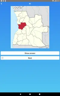 Angola: Regions & Provinces Map Quiz Game Screen Shot 11