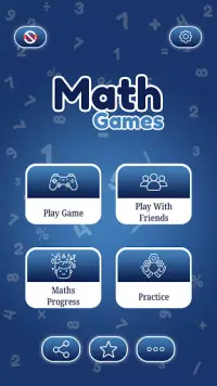 ألعاب الرياضيات - تعلم الجمع والطرح والضرب والقسمة Screen Shot 0