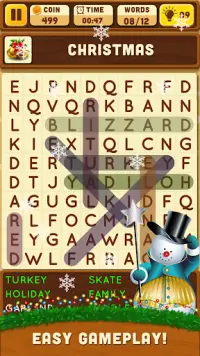 Merry Christmas Word Search Puzzle Screen Shot 1