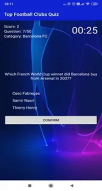 Football Quiz Game:  European Teams Screen Shot 0