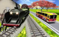 Mercedes Bus vs Train Racing : Bullet train Race Screen Shot 1