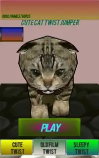 Cute Cat Twist Jumper Screen Shot 0