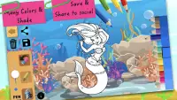 Mermaid coloring pages Screen Shot 3