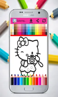 Coloring Book Kitty Screen Shot 1