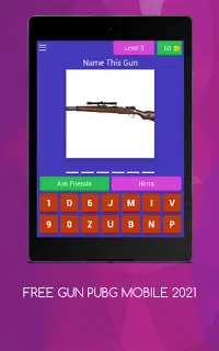 Guess the gun in pubg mobile FREE GUN  2021 Screen Shot 10