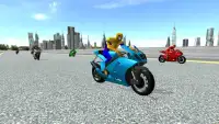 Super Hero Moto Highway Bike Racer Games Screen Shot 0