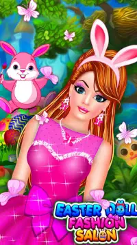 gioco di vestire trucco di moda bambola di Pasqua Screen Shot 0