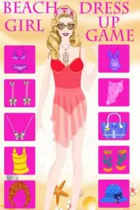 Beach Girl Dressup Game Screen Shot 2