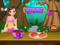 Cooking salmon girls games Screen Shot 2