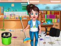 Baby Girl School Cleaning - Keep your school Clean Screen Shot 7