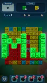Weed cube blast 420 Marijuana match 2 puzzle game Screen Shot 1