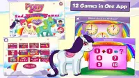Cute Pony Games for 2nd Grade Screen Shot 0
