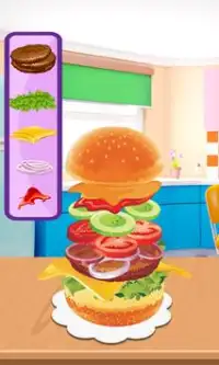 Sky Burger Maker Jogos de Culi Screen Shot 2