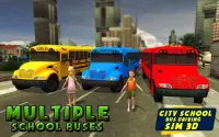 Şehir Okul Otobüsü Sürüş  3D Screen Shot 14