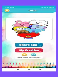 How to draw BT21 Coloring Screen Shot 7