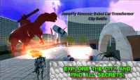 Fire Dinosaur Robot Car Transformer City Battle Screen Shot 1