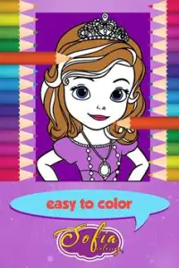Princess Sofia Coloring Game Screen Shot 0