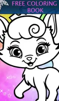 Coloring Games Princess Pets Fans Screen Shot 0