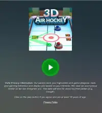 3D Air Hocket HTML 5 Game Screen Shot 0