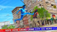 Grand Rope Hero Crime City - Flying Ice Hero Game Screen Shot 0