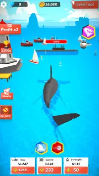 Idle Shark World - Jeu Tycoon Screen Shot 3