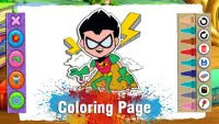 Teen Super Titans Coloring Game Screen Shot 1