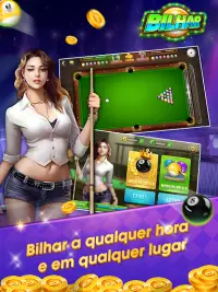 Bilhar - Bilhar bola 8 - Bilhar com jogo de cartas Screen Shot 12