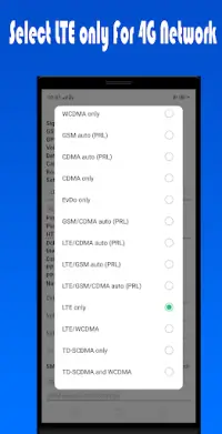 4G LTE Hanya Jaringan Mode Mobile (Dual SIM) Screen Shot 3