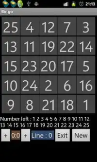 Bingo jeu multijoueur Screen Shot 0