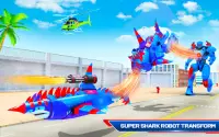 ataque tiburón robot transformar robot juegos Screen Shot 10