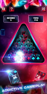 Glass Solitaire Pyramid - 3D Screen Shot 2