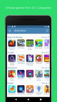 Instant Games- Play 1000  games without installing Screen Shot 1