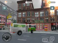 911 소방차 시뮬레이터 : 트럭 주행 시뮬레이터 Screen Shot 4