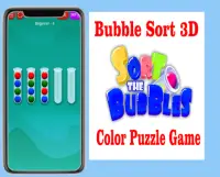 Bubble Sort 3D - Color Puzzle Game Screen Shot 2