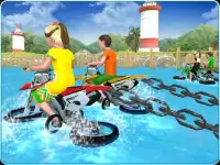 Kids Water Surfing Chained Bike Race Screen Shot 8