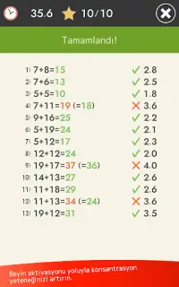 Zihin hesabı (Matematik) Screen Shot 12