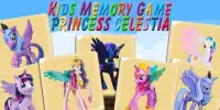 Celestia Princess Pony little memory game for kids Screen Shot 0