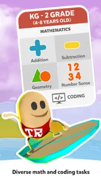 Surf 🏄Fun: Math Game for 1st, 2nd, 3rd Grade Kids Screen Shot 12