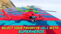 Superheroes Flying Helicopter Racing Screen Shot 4