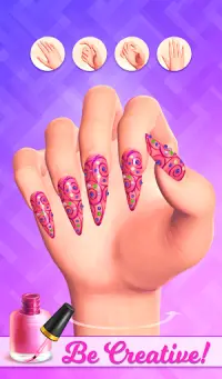 Nail Salon 3D Memuaskan Manicure Nail Polish Art Screen Shot 10