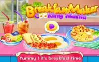 صانع الإفطار - الطبخ هوس الغذاء ألعاب الطبخ Screen Shot 0