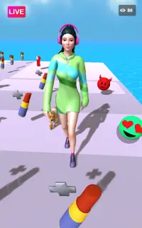 Streamer Running Rush Life 3D Screen Shot 0