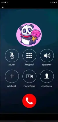 Fake Call From Baby Panda Prank Simulator Screen Shot 1