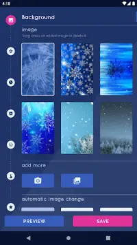 Snowflake Stars Live Wallpaper Screen Shot 0