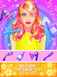 Candy Makeover Games for Girls. Hair and makeup Screen Shot 2