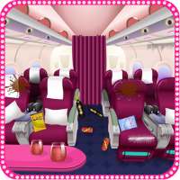 avion nettoyage jeux de filles