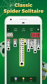 Spider Solitaire Classic Games Screen Shot 1