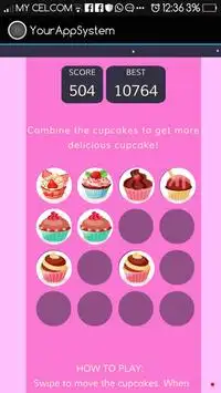 2048 Cupcake Edition Screen Shot 3